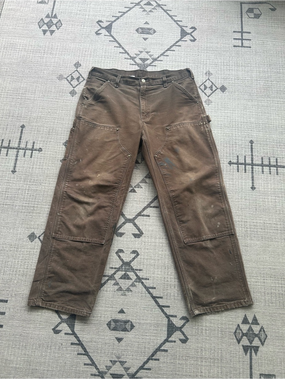 Vintage Carhartt Double Knee Work Pants Chocolate Brown